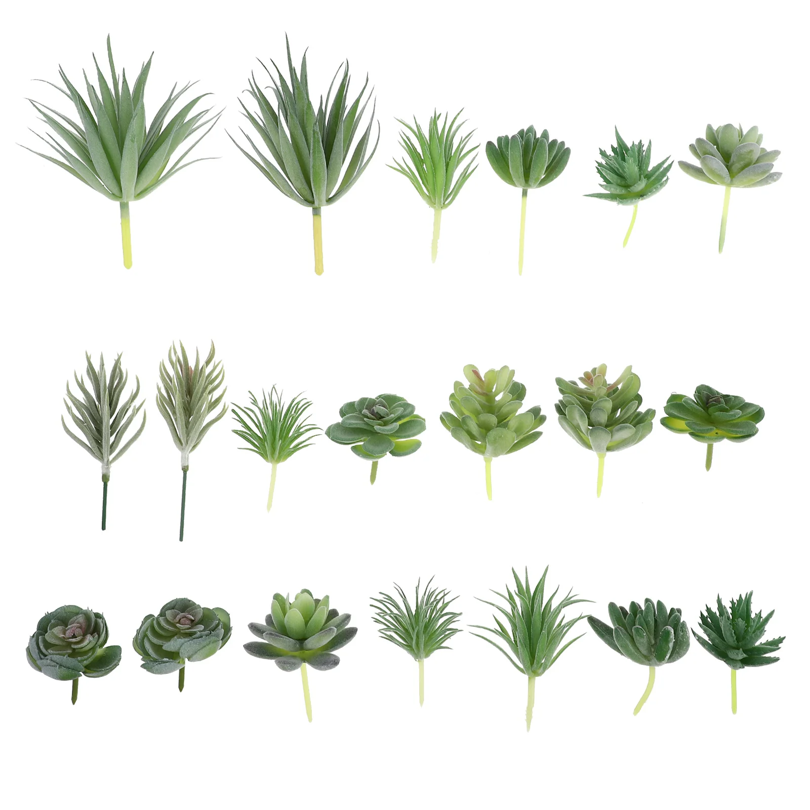

20 Pcs Simulated Succulents Artificial Plants Seeds Decorative Faux Simulation Greenery DIY Photo Props Decorations Container