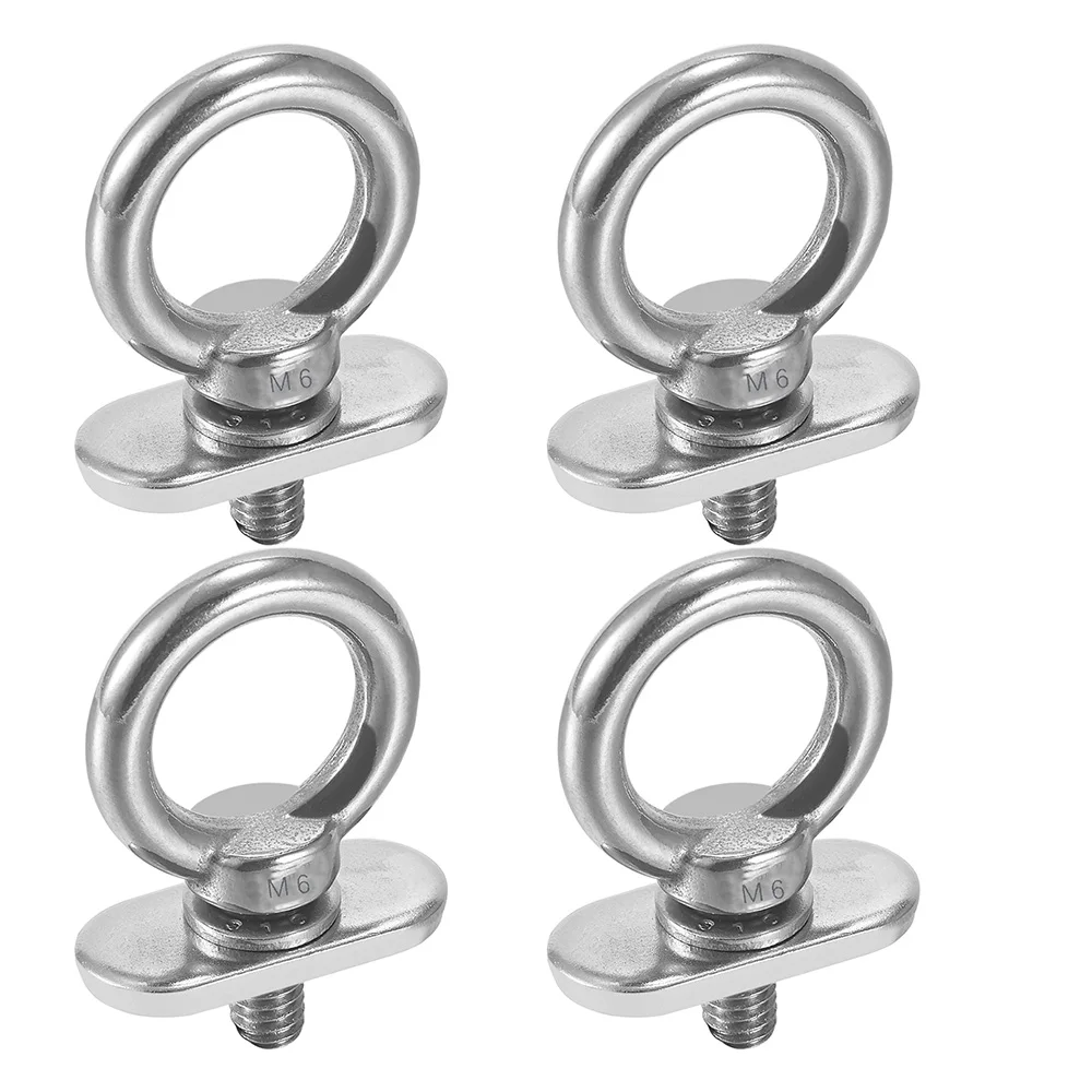 M6 Bolt, Track Mount Tie Down Eyelets, Kayak Track 316 Stainless Steel Accessories(4/6/8 Pcs)