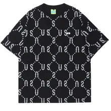 

T Shirt Women Fishing Net Print O-neck Cotton Woman Clothes Tops 2022 Harajuku Streetwear Casual Hip Hop Short Sleeve T-shirts