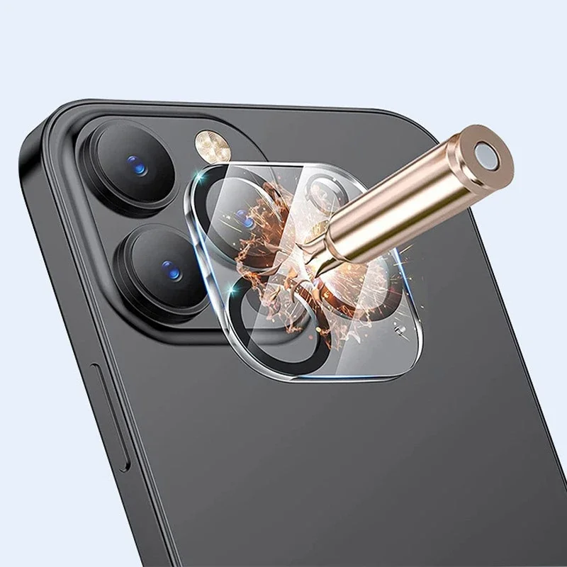 Luxury 9D HD Camera Lens Tempered Glass Protector - Anti-Scratch Back Cover