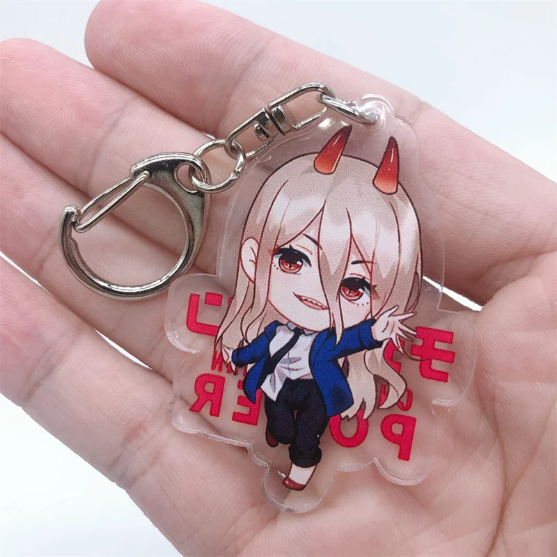 Chainsaw Man Anime Stand Plate Keychain Cosplay Pochita Power