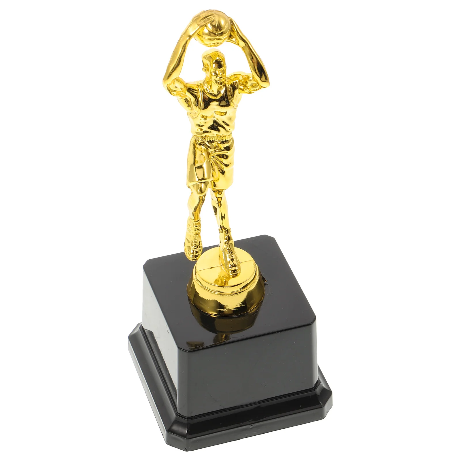 

Basketball Trophies Plastic Basketball Figure Trophy Prime for Tournaments Competitions (Golden)