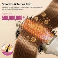 GOMYTH V1 Brosse chauffante et sèche-cheveux 5-en-1, ions négatifs anti-frisottis, 1200W, 3 vitesses et 4 réglages de température, brosse en céramique pour volume à la racine, lissage, démêlage, brillance pour tous types de cheveux 3
