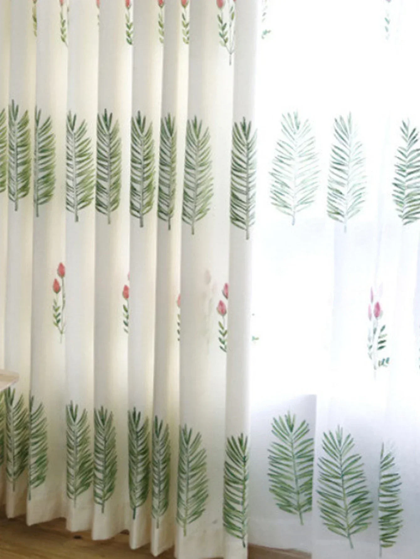 2025 New Bedroom and Living Room Curtains 1PC Embroidered Countryside Chinese Style Korean Style Living Room, Study, Bedroom 2