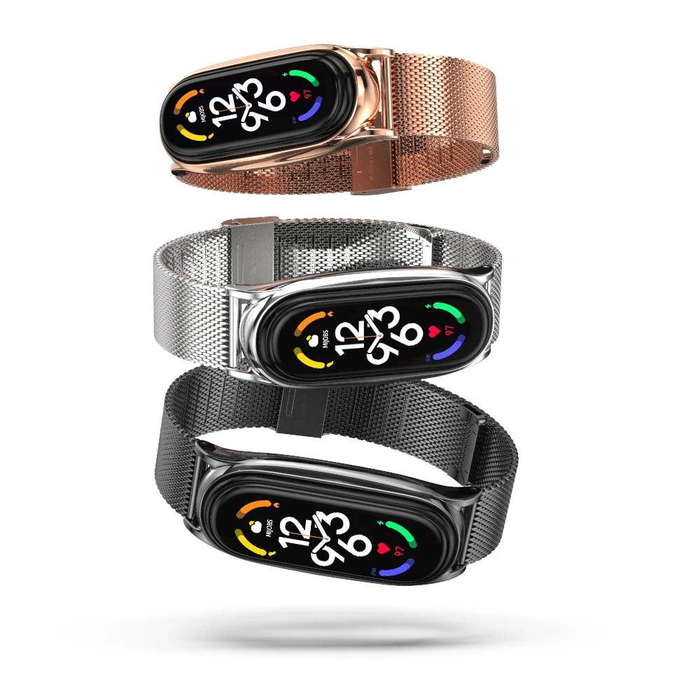 Correa de Metal para Xiaomi Mi Band 8, pulsera inteligente de acero  inoxidable 304, versión NFC - AliExpress