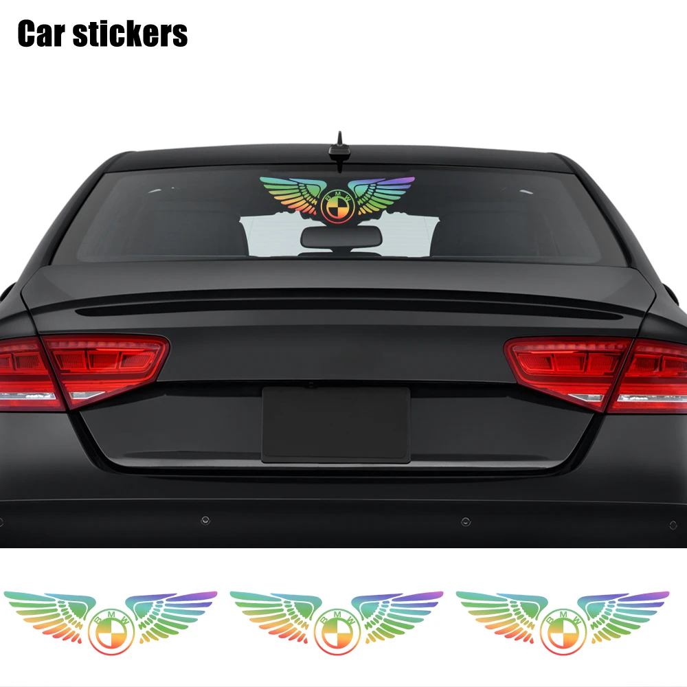 1Pc New Car Laser Vinyl Wing Sticker Decalcomanie Auto Styling Per M Performance E90 E60 F30 E39 E87 E36 F20 Serie 1Accessori Per Auto
