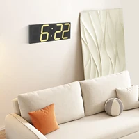 Large LED Wall Clock Digital Clock with Remote Control, Time Date Temperature Display Alarm Clocks , Auto-Dimming, Night Light for Classroom Living Room Bedroom Birthday Gift 6