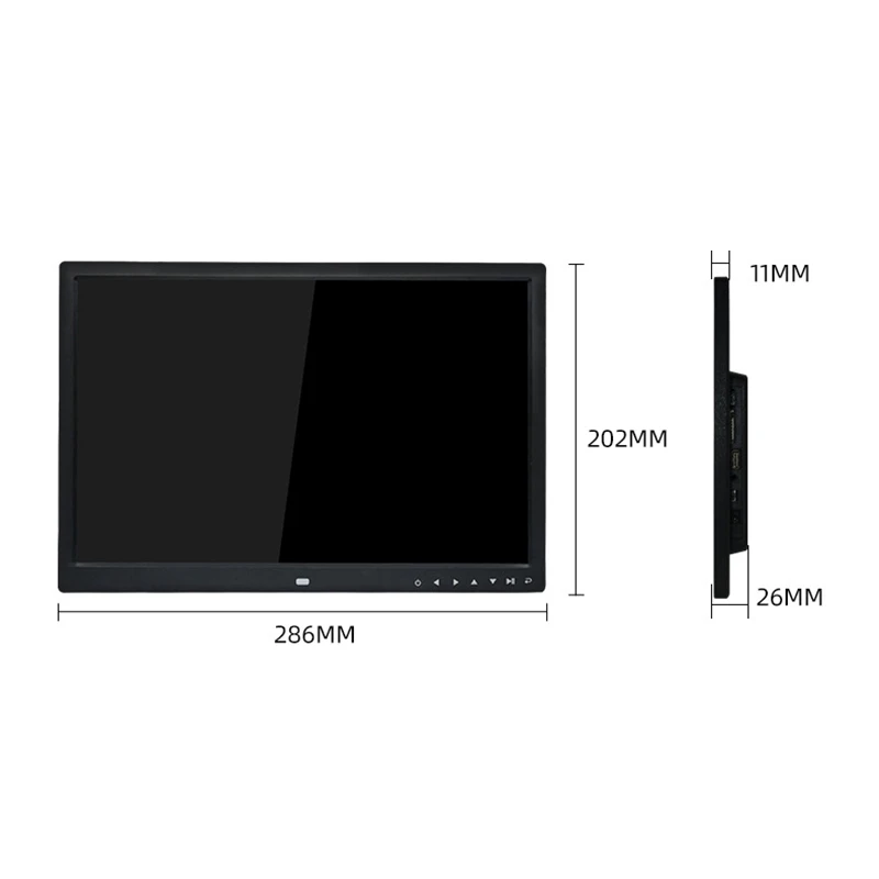 디지털 액자 다기능 HD 1280X800, 프레스 단추 포함, 전자 사진 앨범, 미국 플러그, 2X, 12 인치