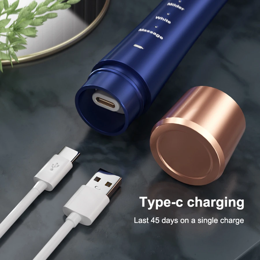 Electric Toothbrush Adult Male and Female Hollow Cup Motor Type-c Charging 5-gear Mode Sonic