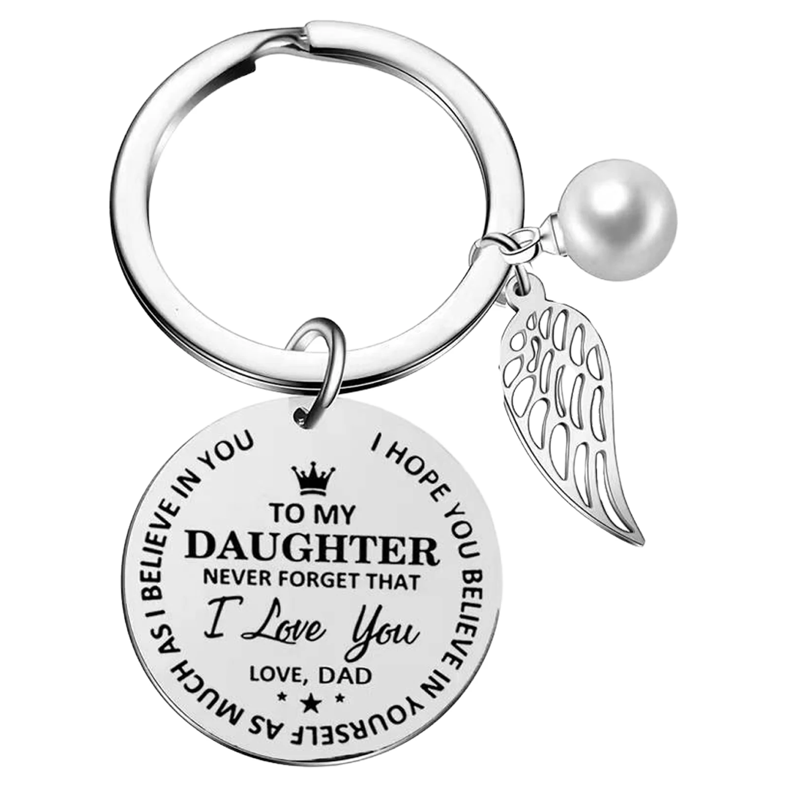 

Inspirational Gift To My Son Daughter Keychain From Mom Dad With I Love You For Daughter Son Birthday Graduation Holidays Gifts