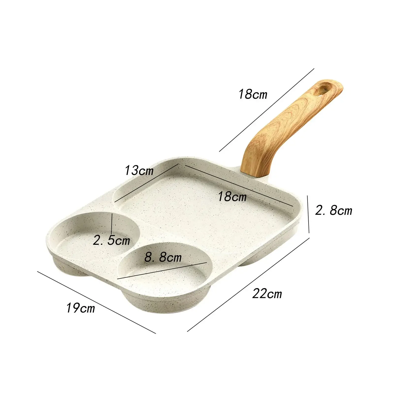 Egg Frying Pan Multifunctional Breakfast Maker Cookware Pancake Pan Egg Cooker for Baking Cooking Vegetable Burger