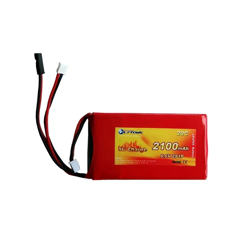 Flytown 2100mAh 2S1P 6.6V 20C LiFePo4 Transmitter Battery LiFe TX Pack For Futaba 3PV T14SG 8J 10J 4PK 4PX 4PV 4PM 7PX 4PLS 16SZ 2