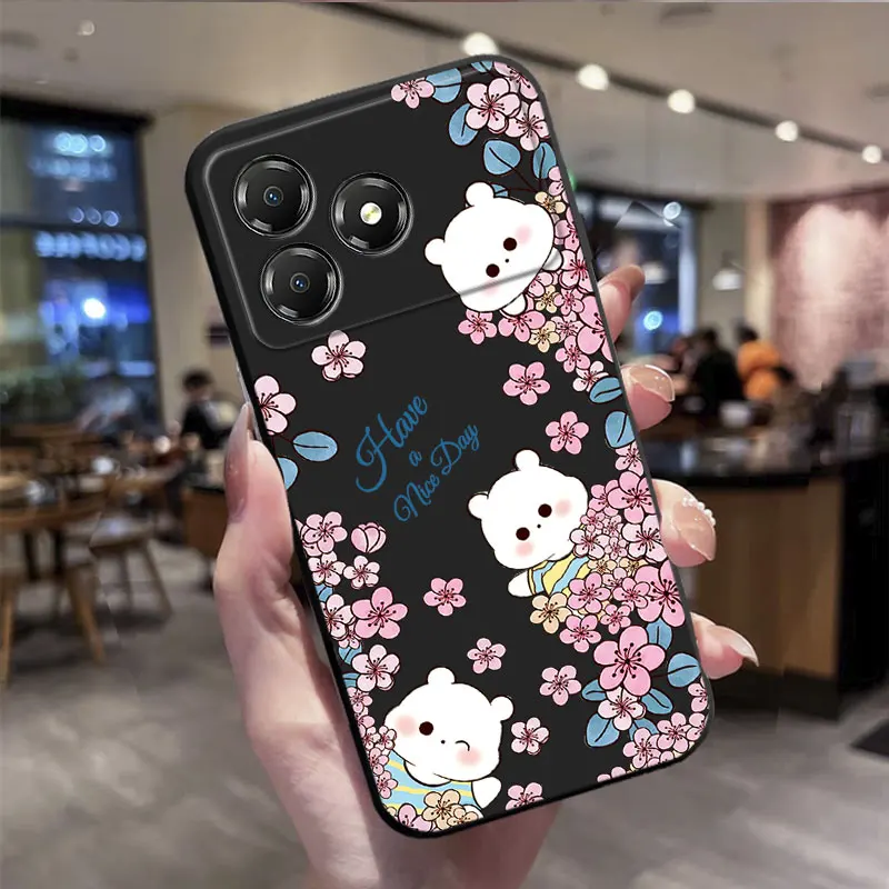 Cute Cartoon Pattern TPU Soft Silicone Back Phone Case
