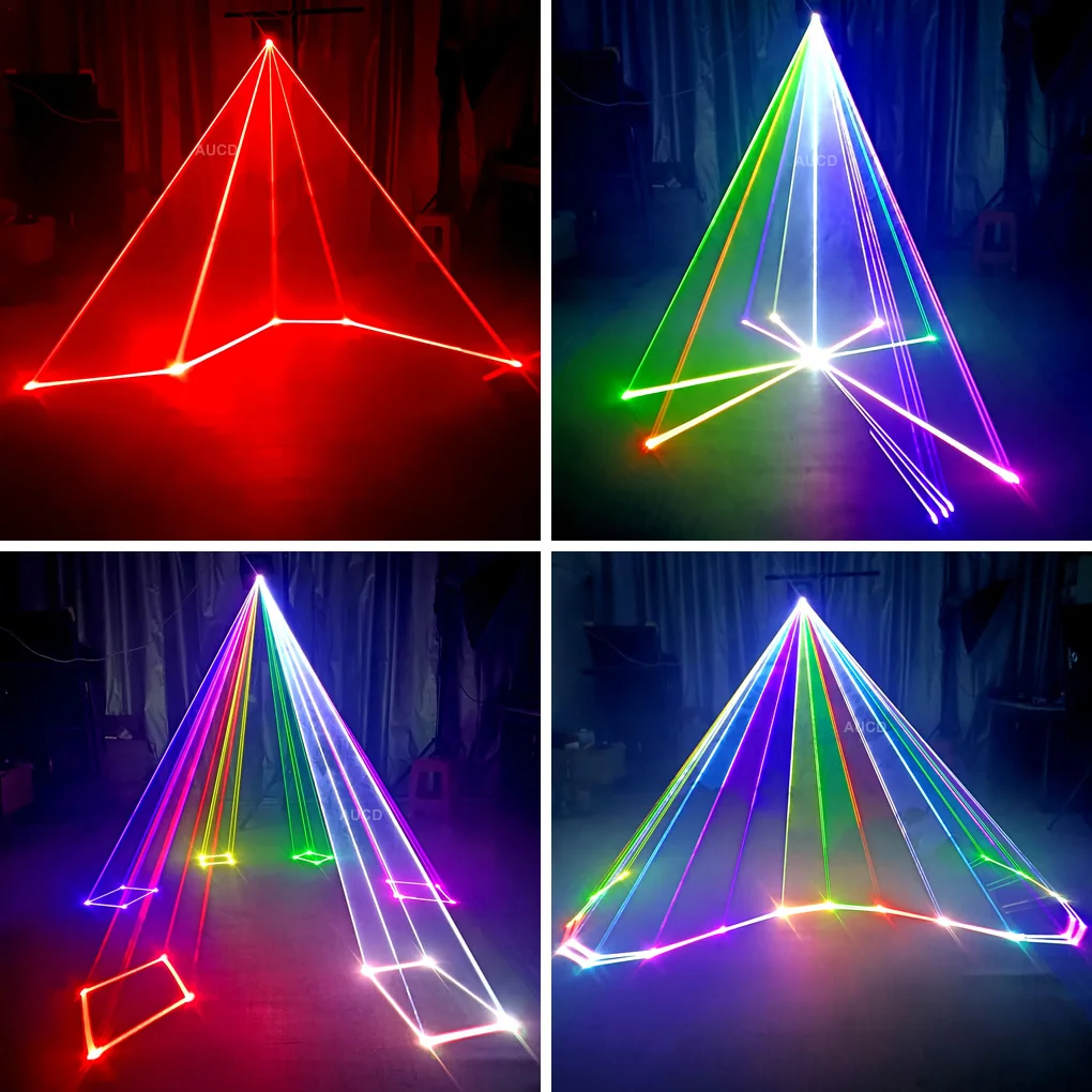 프로 RGB 다채로운 레이저 애니메이션 프로젝터 조명, 휴대폰 블루투스 앱 편집, 원격 디스코 DMX DJ 파티 쇼 무대 조명, 0.5W-2W