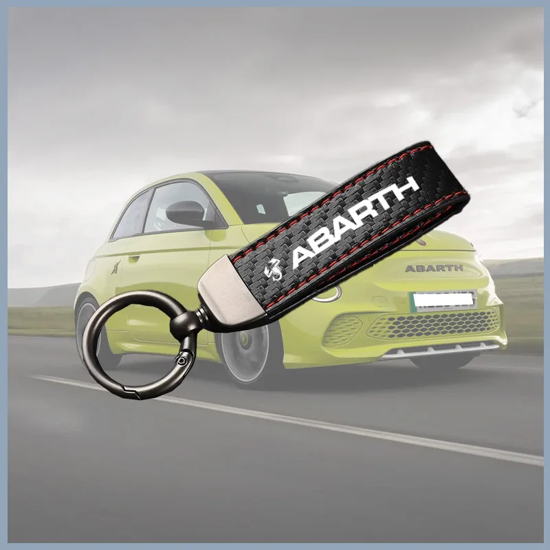 Accessori Per Auto Portachiavi Con Struttura In Fibra Di Carbonio Portachiavi Portachiavi Per Fiat Abarth 595 Abarth 500 Abarth 124 Spider 4 S
