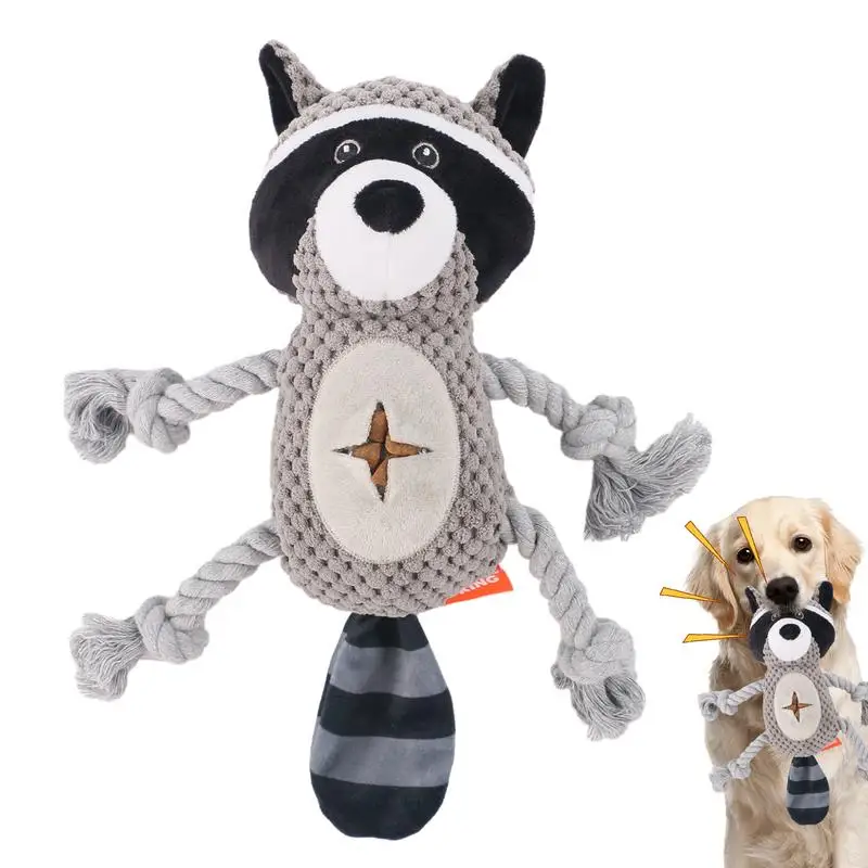 

Собака плюшевая жевательная игрушка собака плюшевая игрушка многофункциональная кормушка для ухода за зубами жевательные игрушки с мягким отверстием для утечки еды для малого и среднего размера