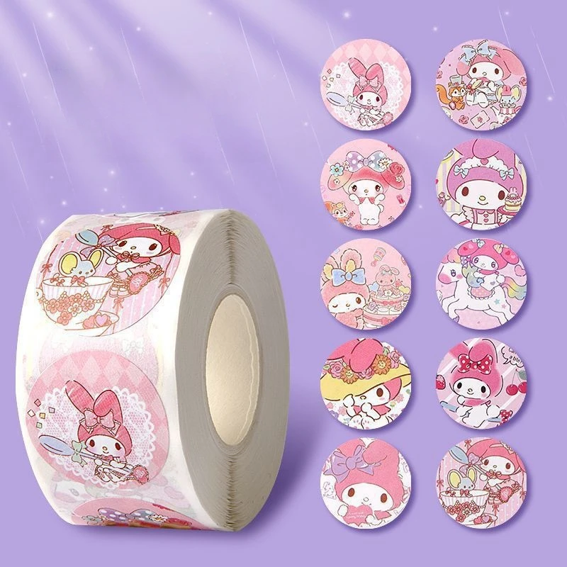 Stickers Decoration 500pcs/Roll Cute Cartoon Stickers Waterproof Stickers For DIY Scrapbooking, Envelope Sealing, - 6