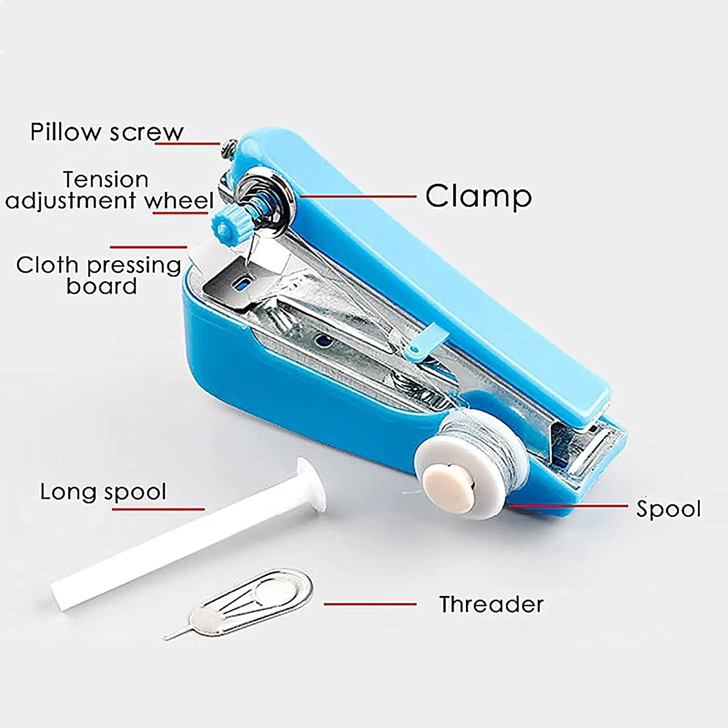 Portable Stitch Stapler Mini Sewer Machine Hand Stitcher Handy Needlework  Tool for Sewing Home and Travel Use