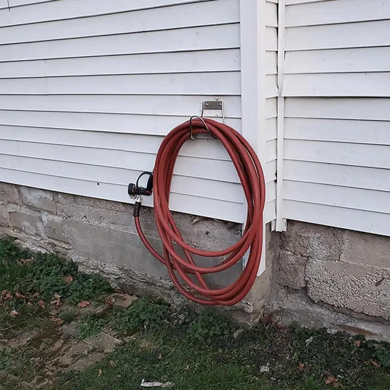 Garden Hose Hanger Hose Hook Water Hose Organizer Metal Garden Hose Holder Heavy Duty Water Hose Hanger Garden Wall Mounted Hooks for Water Organizer Storage