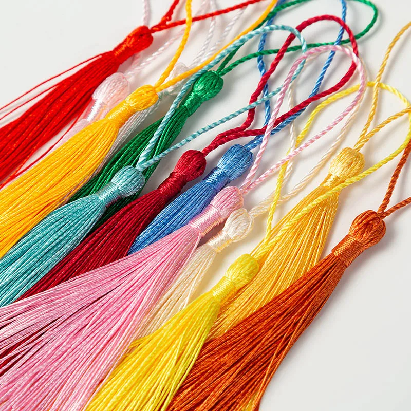 30Pcs 13cm 매달려 밧줄 실크 술 프린지 쥬얼리 만들기 DIY 열쇠 고리 귀걸이 후크 펜던트 장식 Tassels 공예에 대 한
