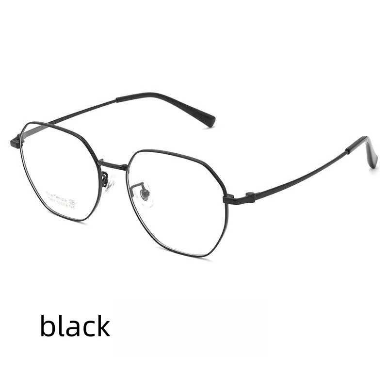 

53mm Fashion Glasses Women's Comfortable Vintage Polygon Pure Titanium Eyewear Prescription Eyeglasses Frame For Men T817T