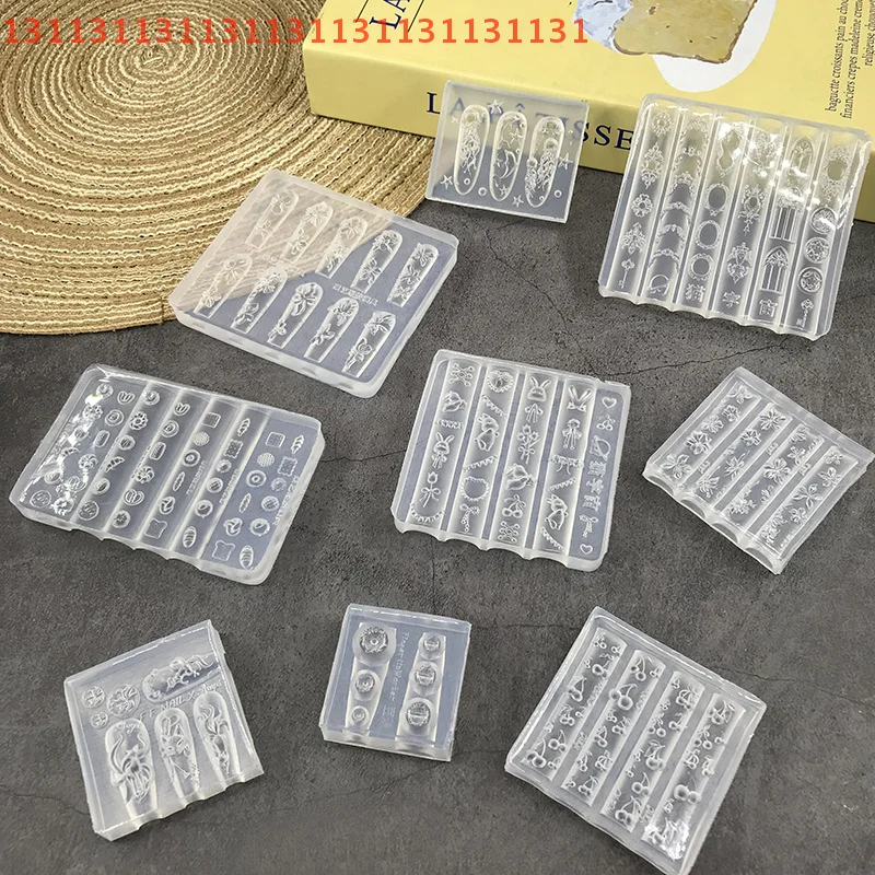 3D 네일 몰드 아이스 플라워 브레드 해파리 폭스 아이볼 스탬핑 스텐실 UV 젤 폴리쉬 아트 몰드 실리콘 조각 도구 DIY 디자인