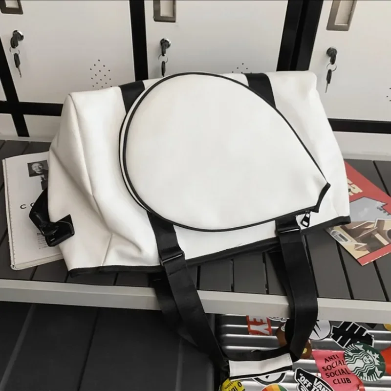 Handbag Badminton Bag 2023 NEW Large Capacity Storage Bag Solid Color Zipper Leisure Sports Tennis Body-building Trend All-match