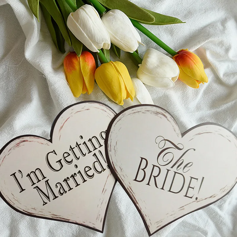 Bride Asian White Wedding 10 Piece Set Photography Props LOVE Party Party Bridesmaid Wedding Dress Photo Funny Photography handheld photo props wedding photo backdrop