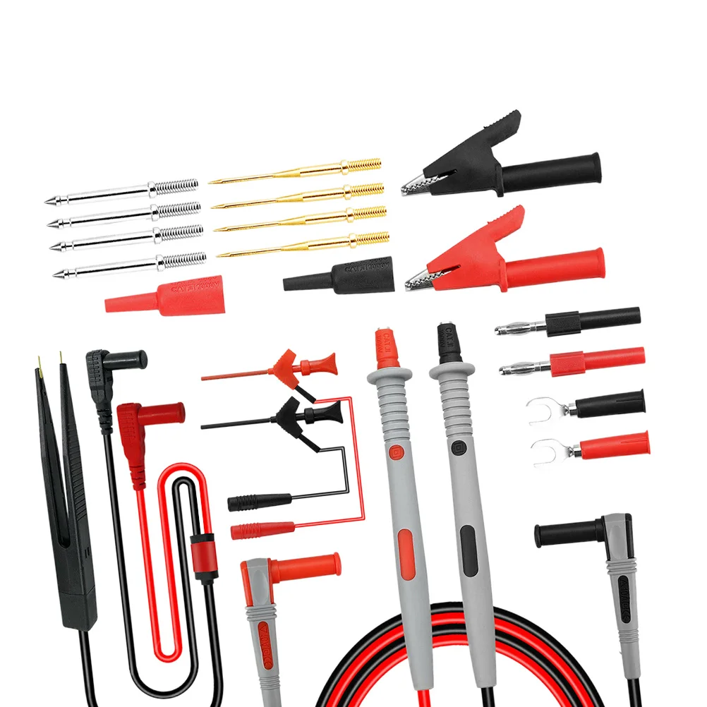 

1Set 21-in-1 Multimeter Test Lead Kit Electrical Alligator Clip Test Probe Plug Set