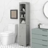 Tall Bathroom Cabinet, Freestanding Storage Cabinet With Drawer, MDF Board, Adjustable Shelf, Grey 2