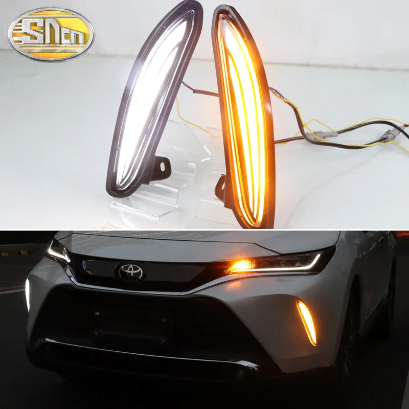 SNCN Car Accessories Waterproof ABS 12V DRL Fog Lamp Decoration LED Daytime Running Light For Toyota Harrier 2021 2022