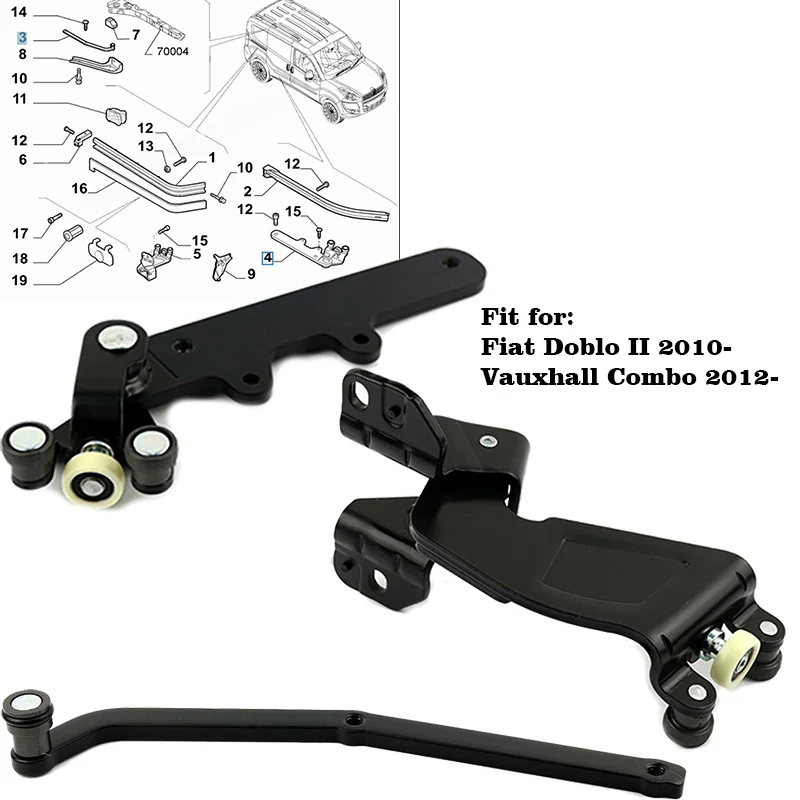 Oem:51814082 51814080 51943939 For Fiat Doblo Ii Opel Combo 2010  -top/middle/lower Right Sliding Door Roller Guide - Door Hinge Conversion  Kits - AliExpress | Automatten