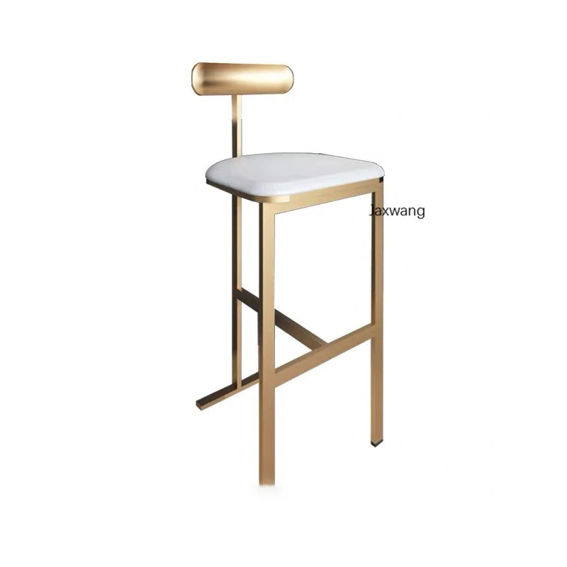 Nordic Bar Chairs modern simple Bar Stools High Stools Wrought Iron Ins Chairs Gold High Foot Homestay Stool