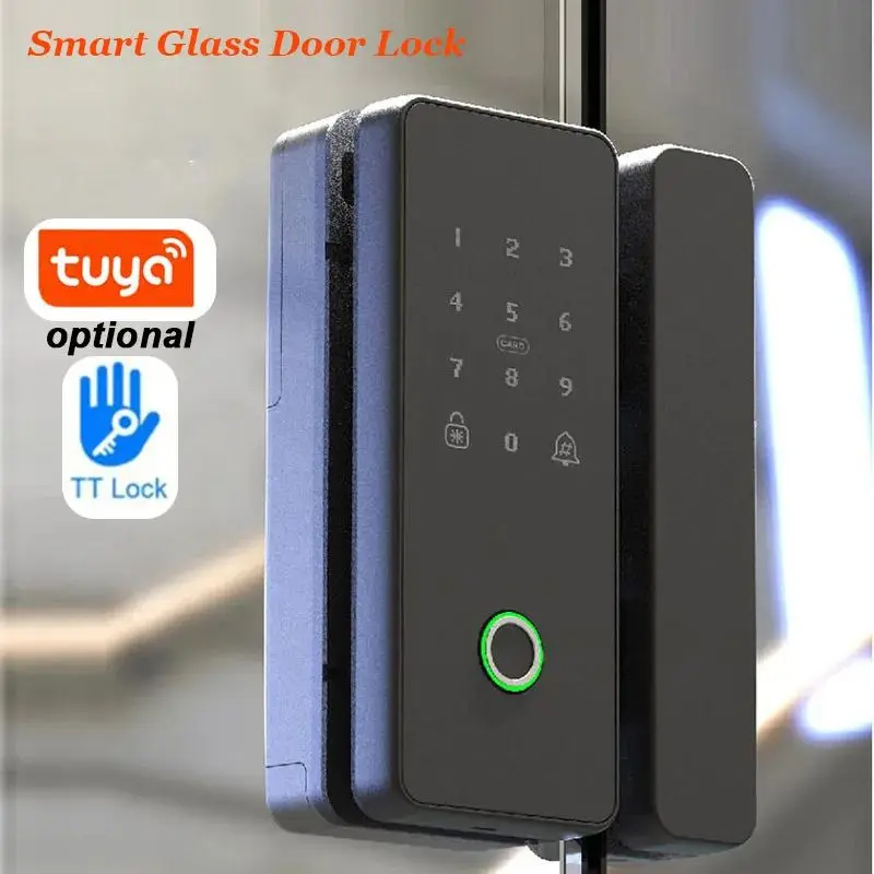 

Smart Lock For Glass Door Tuya TTLOCK APP Wifi Smart Biometric Fingerprint Lock Electronic Door Lock Digital LockRemote Unlock