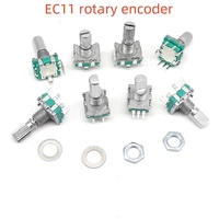 2/10PCSEC11 rotary encoder Digital potentiometer, plum blossom, half axis, five-leg handle length 15MM20MM 1
