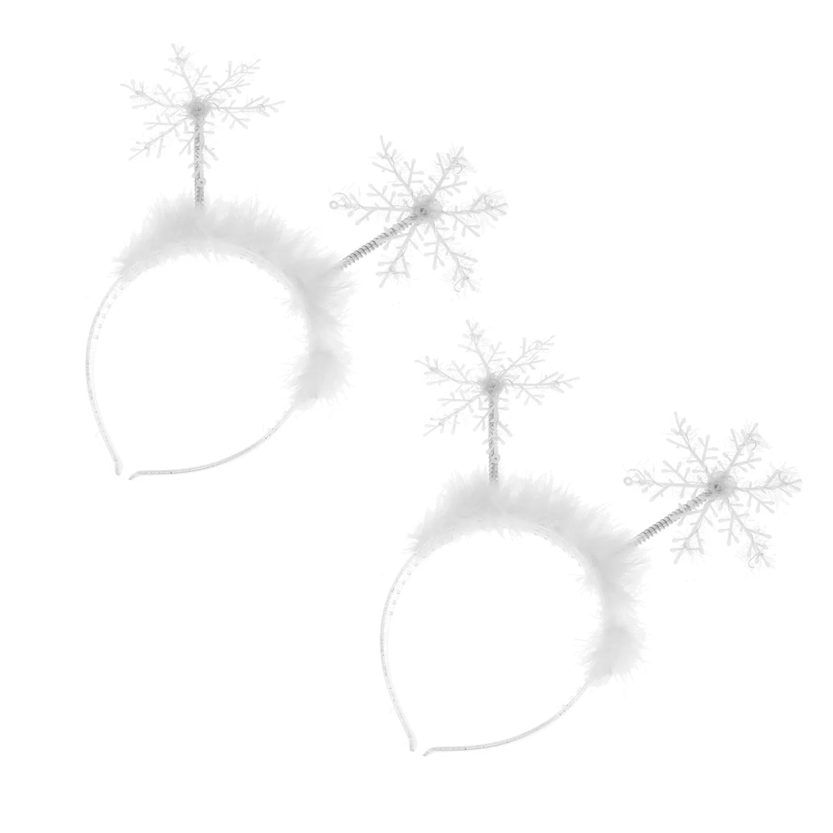 

Minkissy Christmas Decor Snowflakes Head Boppers Snowflake Headband Snowflake Hair Hoops Christmas Party Cosplay Supplies
