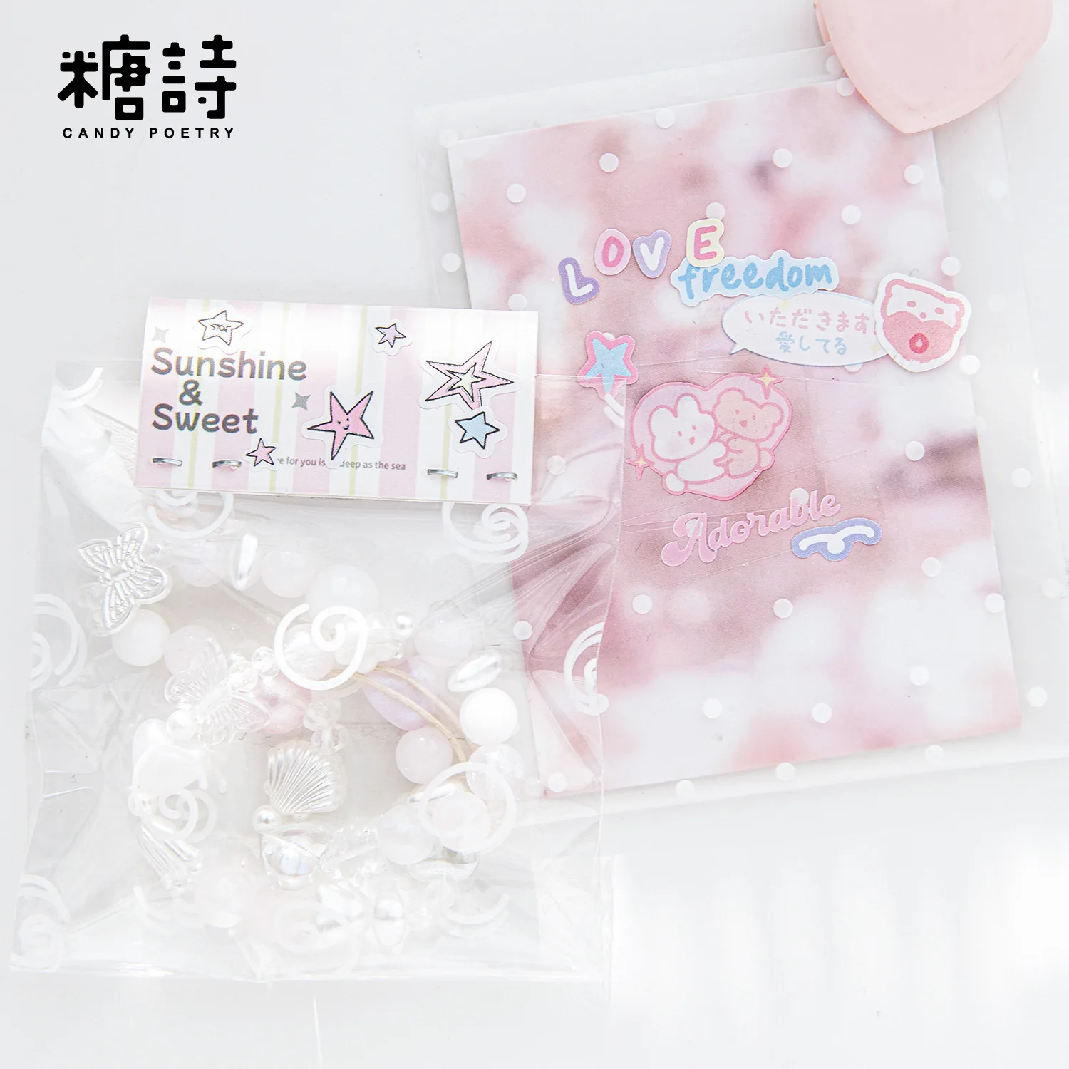 MINKYS Kawaii Cute Hand Tent Tape Sticker Colorful Letter Symbols Cartoon Creative Decorative Characters Stickers 3