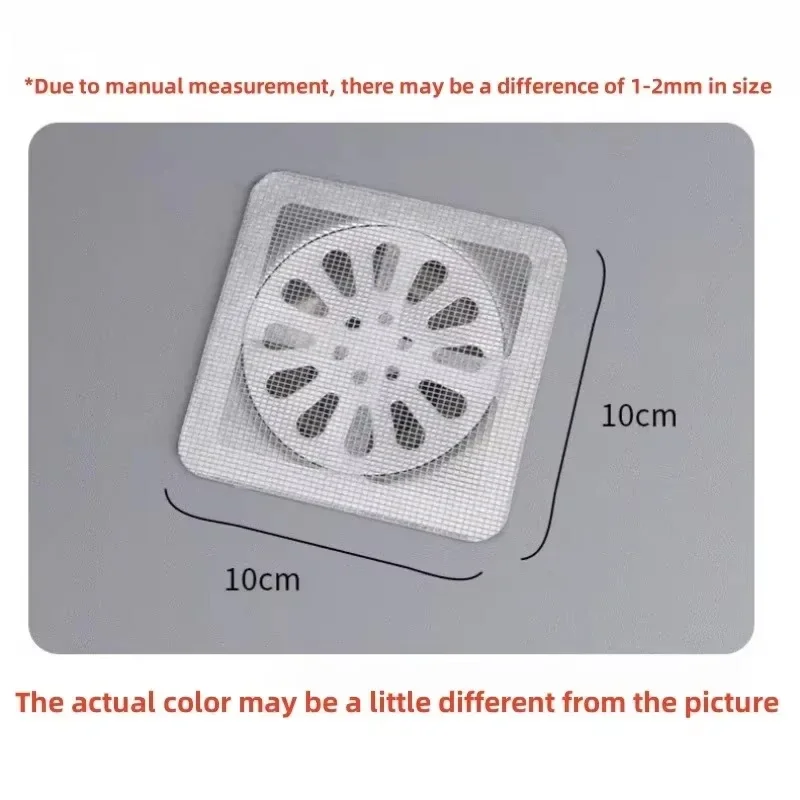 6-40pcs Disposable Hair Catcher for Shower Mesh Drain Covers Floor Sink Strainer Filter Mesh Sticker Bathroom Accessories