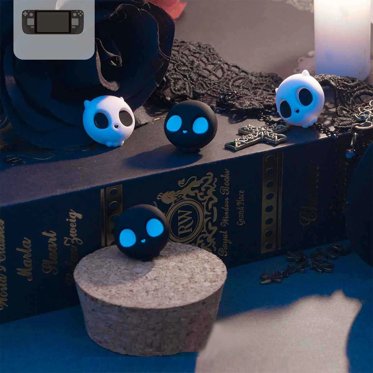 Skull Silicone Soft Thumb Stick Grip Cap Controller Joystick Cover Per Valvola Steam Deck Console Di Gioco Thumbstick Case Accessori