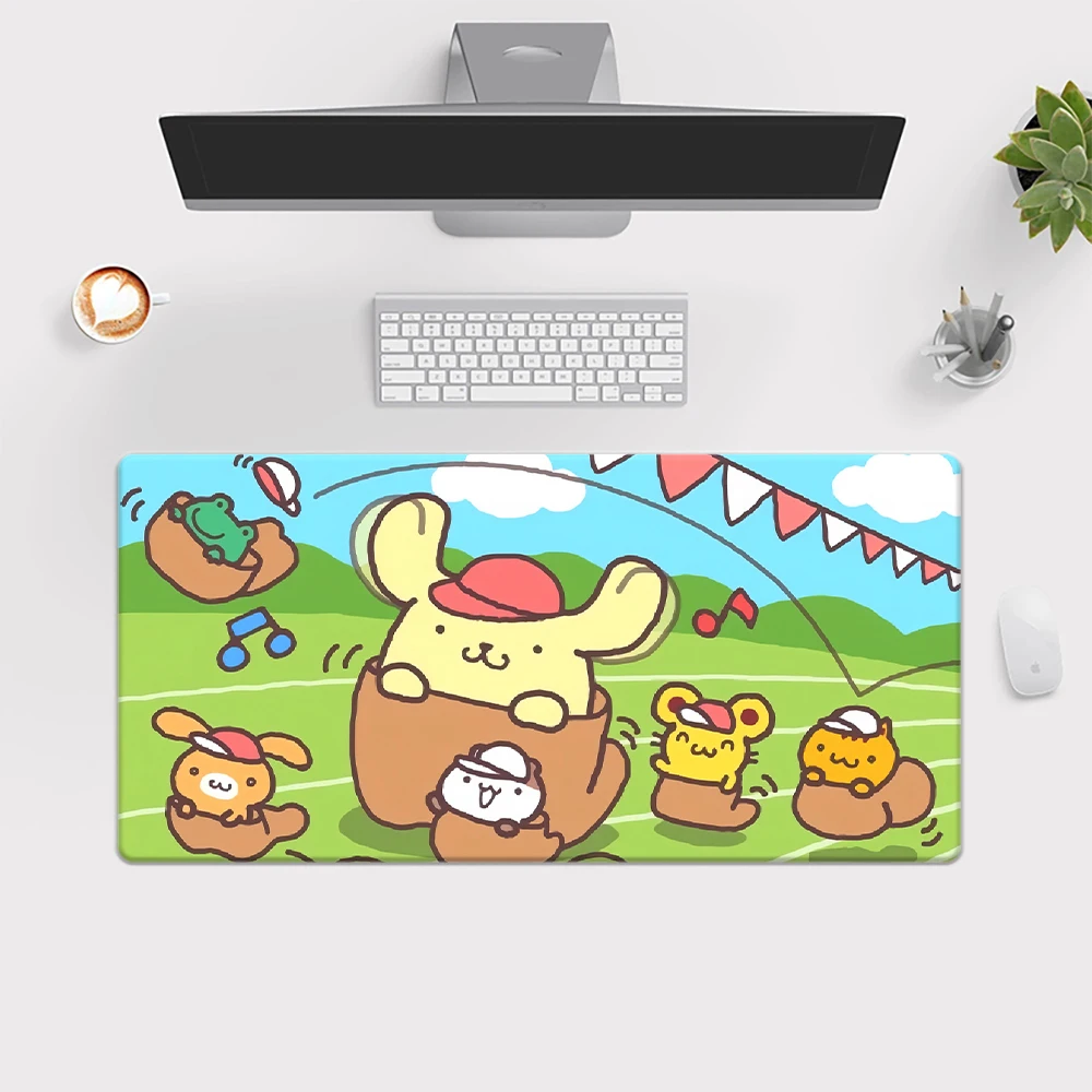 PompomPurin Sanrio Cute Mouse Pad Keyboard Gaming Accessories Mouse Mats Game Office Computer PC Gamer Laptop Desk Mat table mat