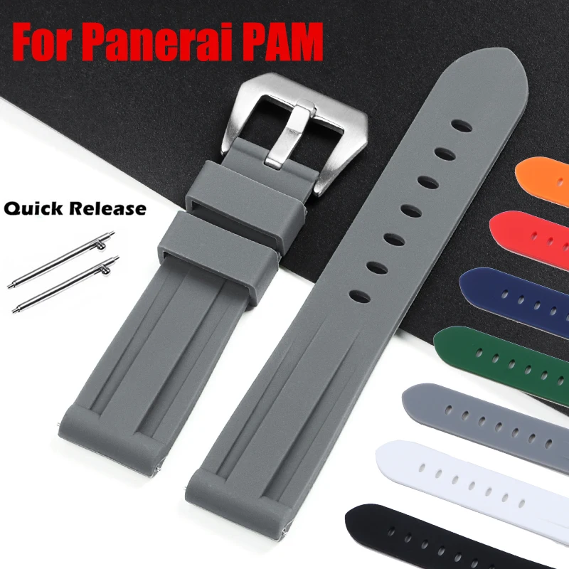 Versatile Quick Release Silicone Wristband - Sporty Style Strap (20-26mm)