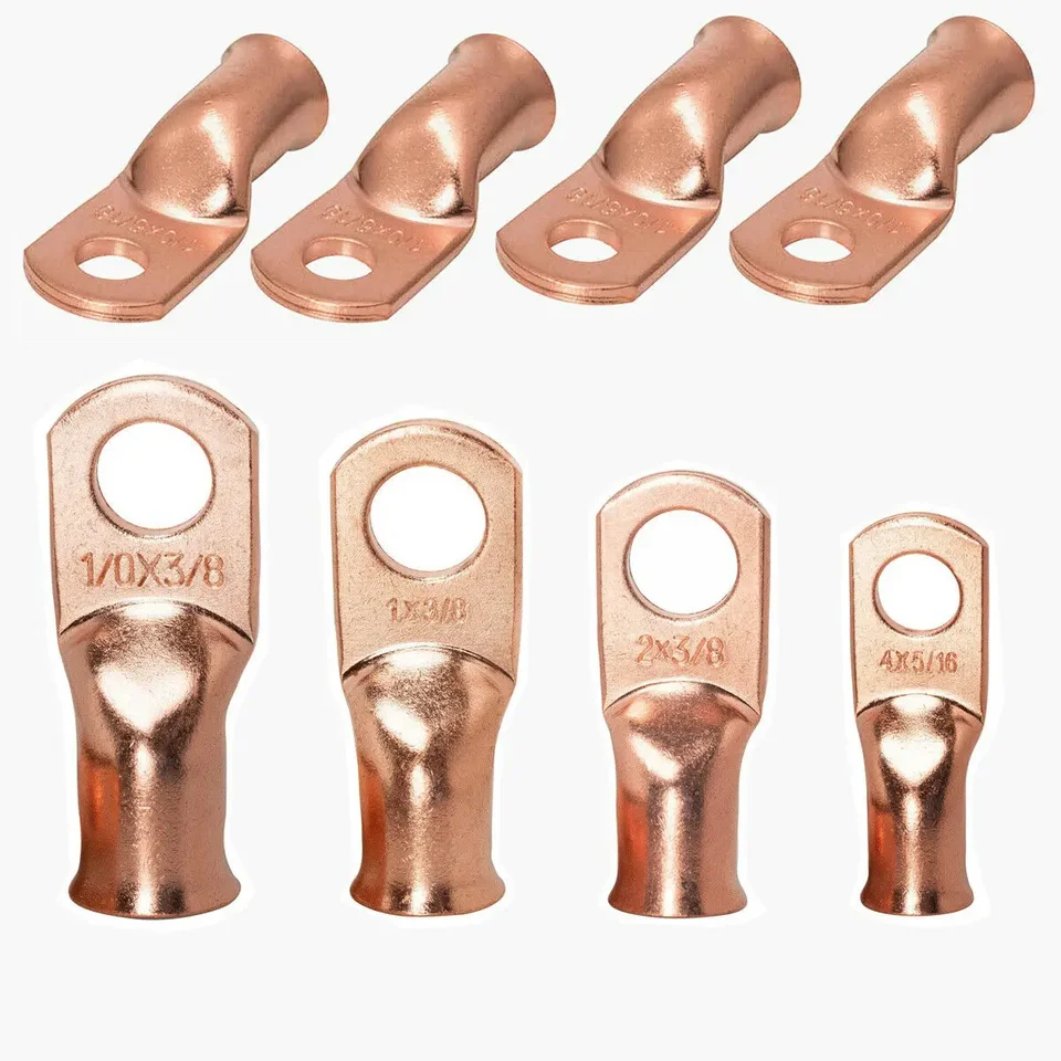 5 Pezzi Di Terminali Ad Anello In Rame Nudo For Uso Elettrico Ad - Foto 7