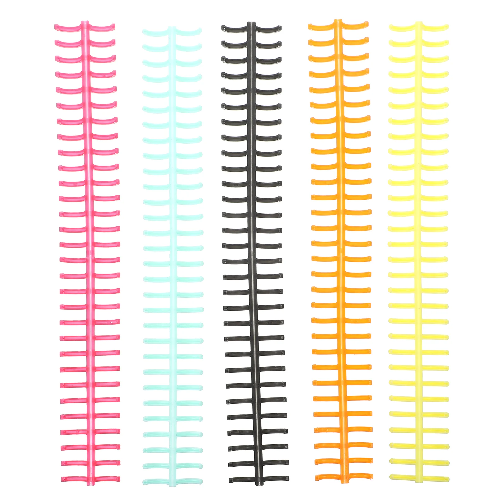 

11 Pcs Plastic Loose-leaf Coil Book Making Coils DIY Binders File Mini Clips Colored Notebook Spiral Hinge Hinges for