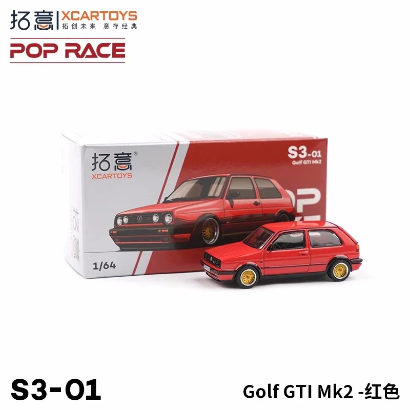 

XCarToys x Pop Race 1:64 Golf GTI Mk2 красная литая модель автомобиля