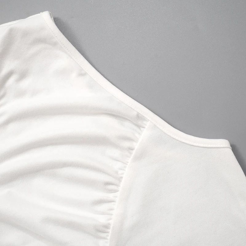 Camisetas de tirantes de verano para mujer, blusa camisola ajustada de color liso sin mangas con un solo hombro, ropa estética