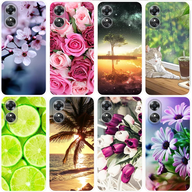 Per Oppo A17 Custodia Per Animali Custodia Morbida In Silicone Tpu Per Telefono Per Oppo A17 A 17 Oppoa17 4G Coque Antiurto Cph2477 Funda