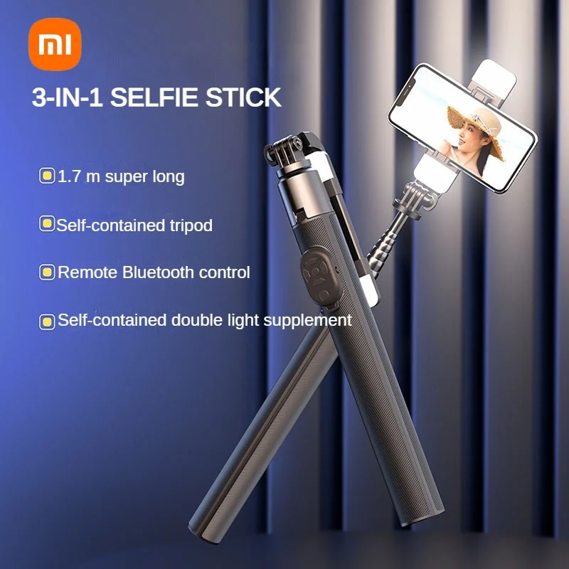 Xiaomi Selfie Stick 1.75M Treppiede Pieghevole Portatile Telescopico Telecomando Selfie Stick Staffa Multifunzionale