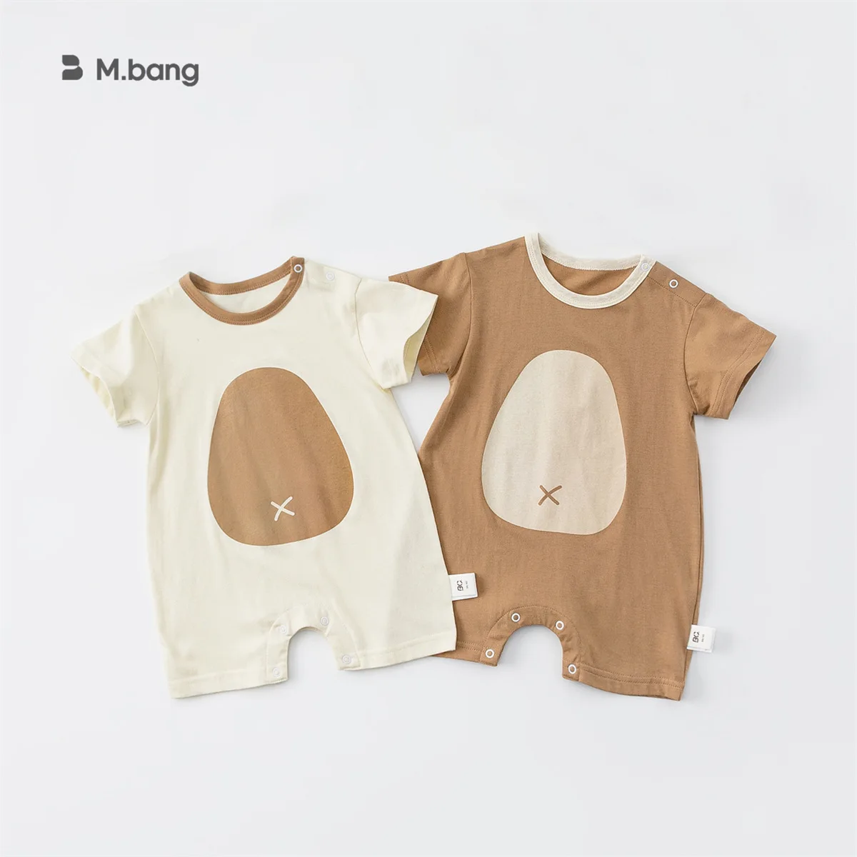 

Комбинезон для маленьких мальчиков и девочек, хлопковый комбинезон контрастной расцветки с круглым вырезом, повседневный Свободный комбинезон для мальчиков и девочек, лето 2024