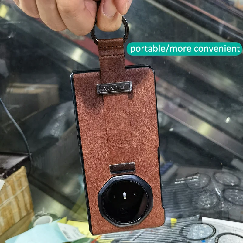 Finger Hand Grip Band Belt Strap Case For Samsung Galaxy Z Fold6 Fold5 Fold4 Fold 6 5 4 Business PU Leather Protector Shell | Gaffar India
