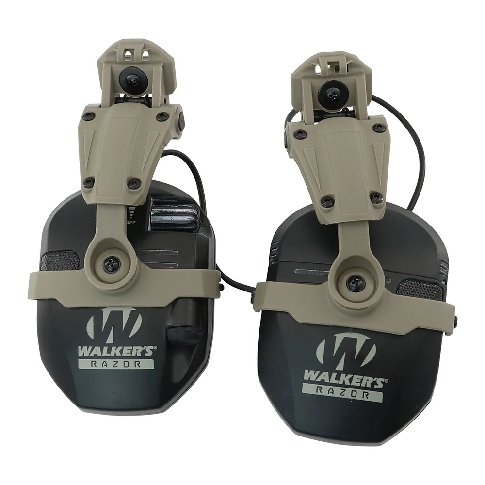 Tactical MLOK Rail Adapter for Walker's Razor Electronic Muffs Hearing Protection Hunting Headset Electronic Shooting Earmuffs